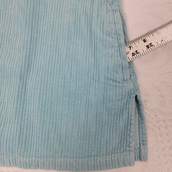 Croft & Barrow women's shirt corduroy shacket side pockets‎ pastel mint size S - Picture 5 of 15